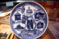 Vancouver souvenir plate at Vancouver Museum. Vancouver, BC.