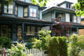 Victorian houses in Roedde House heritage neighborhood. Vancouver, BC.