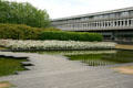 Landscaping on Academic Quadrangle of Simon Fraser University. Vancouver, BC.