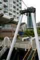 Samson V cranes which pulled snags from river. New Westminster, BC.