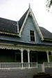 Gothic revival house with sculpted bargeboard. Fredericton, NB.