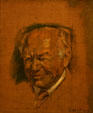 Study of Lord Beaverbrook by Graham Vivian Sutherland at Beaverbrook Art Gallery. Fredericton, NB