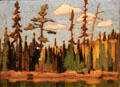 The Pool painting on board by Lawren Harris at McMichael Gallery. Kleinburg, ON.