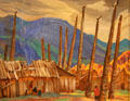 Skeena Crossing B.C. painting by A.Y. Jackson at McMichael Gallery. Kleinburg, ON.