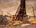 Cobalt Mine Shaft painting on board by A.Y. Jackson at McMichael Gallery. Kleinburg, ON