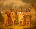 Big Snake, Chief of the Blackfoot, Recounting his war exploits to five subordinate chiefs by Paul Kane at National Gallery of Canada. Ottawa, ON.