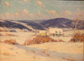 In the Laurentians, Winter painting by Clarence Gagnon of Montreal at National Gallery of Canada. Ottawa, ON.