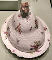 Porcelain covered dish by Vienna State Porcelain Manuf., Austria at Gardiner Museum. Toronto, ON.