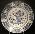 Faience charger attrib. Poterat Manuf. of Rouen, France at Gardiner Museum. Toronto, ON.