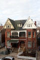 Victorian streetscape seen through front windows of Art Gallery of Ontario. Toronto, ON.