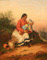 Caughnawaga Woman & Baby painting by Cornelius Krieghoff at Art Gallery of Ontario. Toronto, ON.