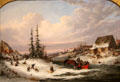 Playtime, Village School painting by Cornelius Krieghoff at Art Gallery of Ontario. Toronto, ON.