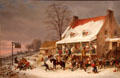 Breaking Up of a Country Ball in Canada, Early Morning painting by Cornelius Krieghoff at Art Gallery of Ontario. Toronto, ON.