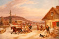 Bilking the Toll Gate painting by Cornelius Krieghoff at Art Gallery of Ontario. Toronto, ON.