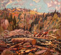 Logging in Nova Scotia painting by Arthur Lismer at Art Gallery of Ontario. Toronto, ON