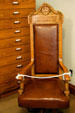 Carved chair in Saskatchewan Legislative Library. Regina, SK.