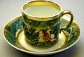Porcelain cup & saucer by Halley workshop of Paris at Ariana Museum. Geneva, Switzerland.