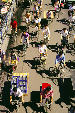 Bicycle traffic on streets of Beijing. China.