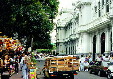 Bustling streets outside the post office in San José. Costa Rica.