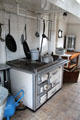 Kitchen on board Rickmer Rickmers museum sailing ship. Hamburg, Germany.