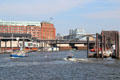 Bridges across Niederhafen near Hamburg New City. Hamburg, Germany.