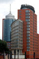 Columbus Haus aka Hanseatic Trade Center Tower in HafenCity. Hamburg, Germany.