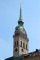 Tower of Peterskirche. Munich, Germany.