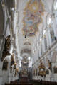 Rebuilt Baroque interior of Peterskirche. Munich, Germany.
