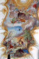 Replica of Baroque vault painting at Peterskirche. Munich, Germany.
