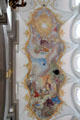 Replica of Baroque vault painting at Peterskirche. Munich, Germany.