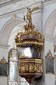 Pulpit at Peterskirche. Munich, Germany.