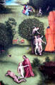 Detail of Last Judgment painting by Lucas Cranach the Elder after Hieronymus Bosch at Berlin Gemaldegalerie. Berlin, Germany.