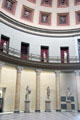 Sculptures of Greek gods & goddesses in domed hall at Altes Museum. Berlin, Germany.