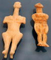 Cycladic marble figures from Greek island of D at Altes Museum. Berlin, Germany.