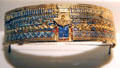 Gold bracelet with Cloisonné found in Pyramid of Amanishakheto of Nubian Kingdom of Kush from Meroë, Sudan at Neues Museum. Berlin, Germany.