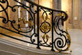 Entrance hall staircase railing detail of Bode Museum. Berlin, Germany.