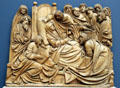 Death of the Virgin wood carving by Hans Thoman from Werkstatt at Bode Museum. Berlin, Germany.
