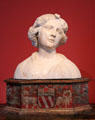Marble bust of young woman by Simone Bianco of Venice at Bode Museum. Berlin, Germany.