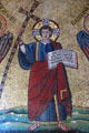 Detail of Christ victorious on apse mosaic from Ravenna at Bode Museum. Berlin, Germany.