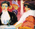 Man & Woman painting by Emil Nolde at Hamburg Fine Arts Museum. Hamburg, Germany.
