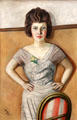 Romanian Woman painting by Max Beckmann at Hamburg Fine Arts Museum. Hamburg, Germany.