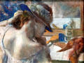 In Front of Mirror painting by Edgar Degas at Hamburg Fine Arts Museum. Hamburg, Germany.