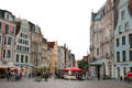 Rungestraße streetscape. Rostock, Germany.