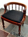 Mahogany angel armchair by Constantin Hansen at Schleswig Holstein State Museum. Schleswig, Germany.