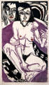 Melancholy Girl painting by Ernst Ludwig Kirchner at Schleswig Holstein State Museum. Schleswig, Germany.
