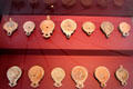 Roman ceramic oil lamps at Trier Archaeological Museum. Trier, Germany.