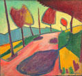 Murnau Landscape painting by Alexej von Jawlensky at Lenbachhaus. Munich, Germany.