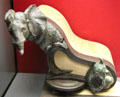 Bronze bed fittings in form of elephant probably Greek at Antikensammlungen. Munich, Germany.