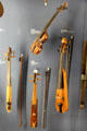 Narrow violins at Deutsches Museum. Munich, Germany.
