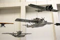 Collection of models of historic German aircraft at Deutsches Museum. Munich, Germany.